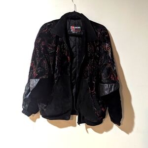 Leather Velvet Jacket - Size Large